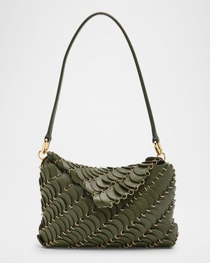 Sac a Main Leather Disc Shoulder Bag