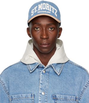 Bally Casquette 'St. Moritz' bleu et brun clair