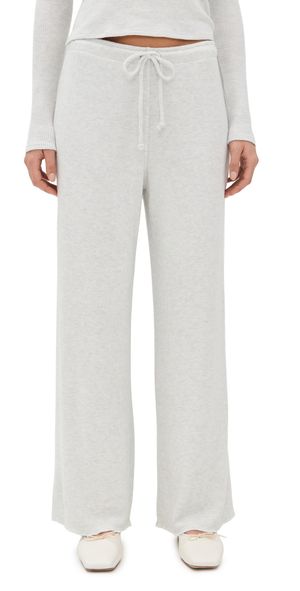 perfectwhitetee Maddie Brushed Waffle Drawstring Pants Ash M