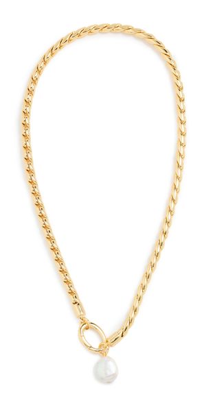 SHASHI Bhodi Necklace Gold/Pearl One Size