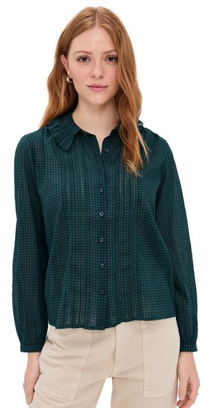 Birds of Paradis Alise Blouse Sea Pine Check XS