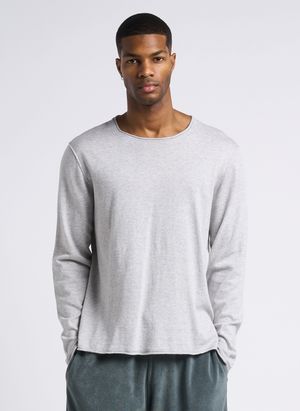 Hartford - Pull col rond en coton et cachemire - Taille XL - Argent