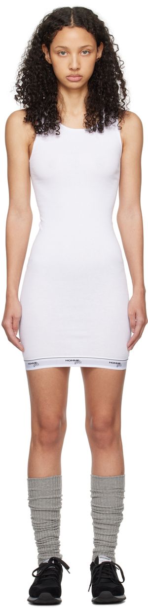 HommeGirls White Scoop Neck Minidress