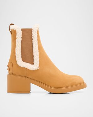Gomma Shearling-Lined Suede Chelsea Boots
