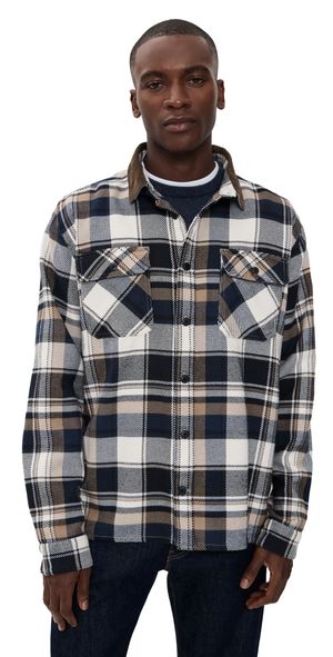 Barbour Grasmoor Relaxed Checked Shirt Navy XL