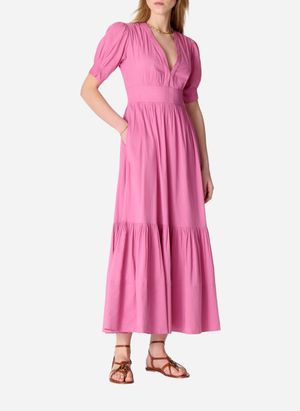 Vanessa Bruno - Robe longue en coton - Taille 44 - Rose