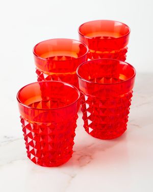 Palazzo Red Tumblers, Set of 4