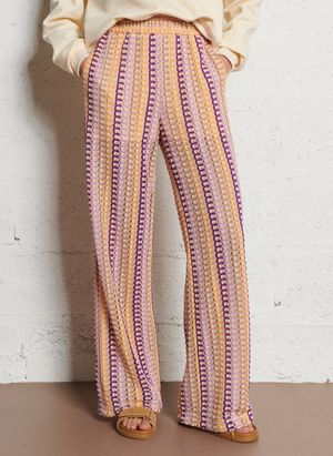 Suncoo - Pantalon droit en crochet - Taille 3 - Beige