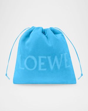 x Paula's Ibiza Medium Drawstring Pouch Bag in Terry Cloth