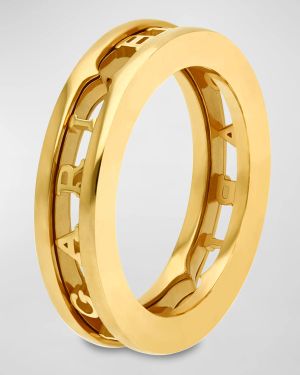 B. Zero1 18K Yellow Gold 1-Band Logo Ring