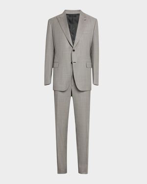 Men's Wool Sharkskin Suit