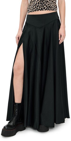Free People Chilco Maxi Skirt Black 6