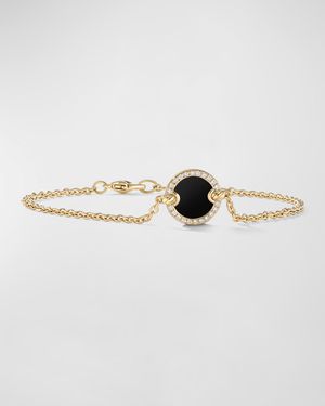 DY Elements Chain Bracelet with Gemstone and Diamonds in 18K Gold, 11mm