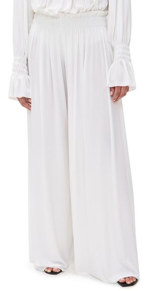 Norma Kamali Wide Leg Peasant Pants Snow White XS