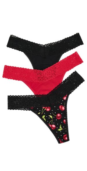 Hanky Panky DreamEase Original Rise Thong 3 Pack Bchr One Size