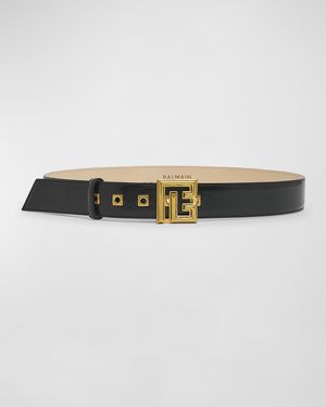 PB Monogram Patent Leather Belt