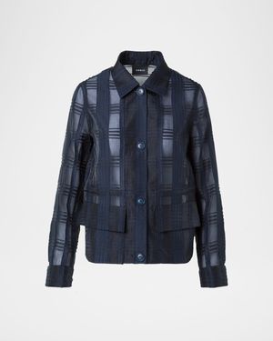 Tom Organdy Plaid Short Jacket