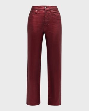 Crosbie Wide-Leg Coated Jeans