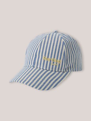 Cyrillus - Casquette rayée - Taille 57cm - Bleu