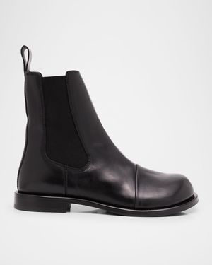 Men's Leather Cap-Toe Chelsea Boots