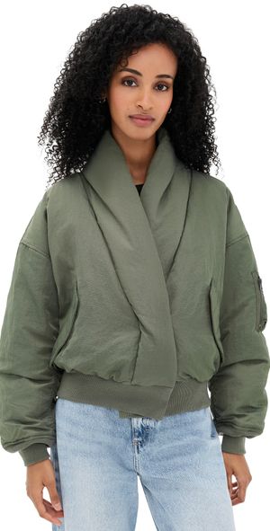 Alpha Industries Shawl Collar Flight Jacket FIELD GRAY S