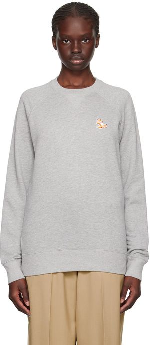 Maison Kitsuné Gray Chillax Fox Sweatshirt