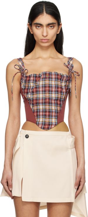 Vivienne Westwood Burgundy Puppy Corset Top