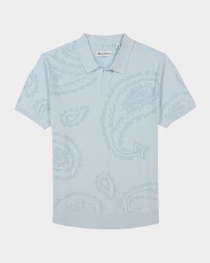 Men's Holbrook Paisley Jacquard Polo Sweater