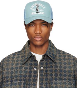 AMIRI Blue 'Amiri Jazz' Wolf Trucker Cap