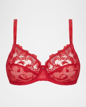 Charming Three-Part Guipure Lace Bra