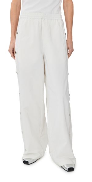 Tibi Nylon Snap Petite Pull On Joggers White L