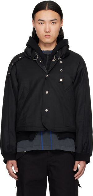 FFFPOSTALSERVICE Black Reia Hooded Parachute Jacket