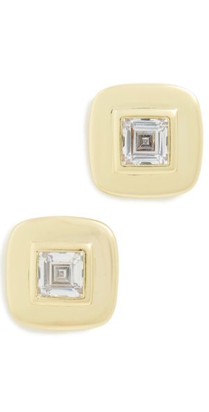 SHASHI Reagan Square Studs Gold One Size