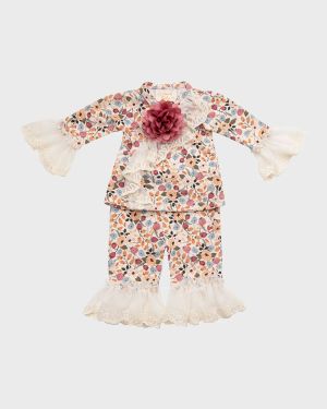 Girl's Harvest Dream Bubble Print Set, Size Newborn-12M