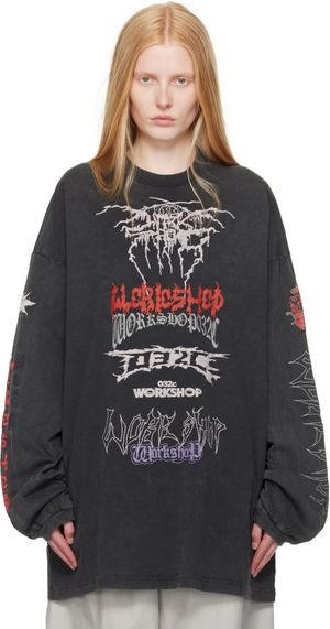 032c Gray Telepresence Oversized T-shirt