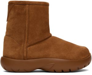 Bottega Veneta Brown Snap Ankle Boots