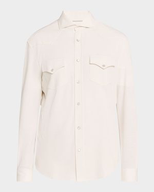 Men's Cotton and Silk Western Shirt