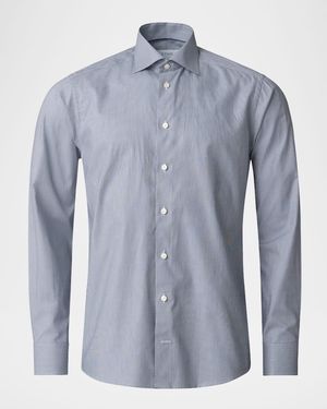 Men's Slim-Fit Cotton Textured Sport Shirt