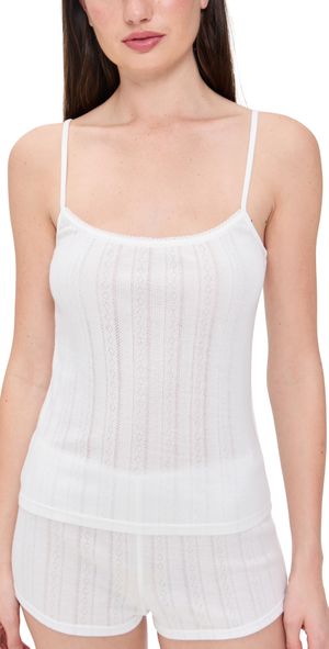 ANINE BING Pia Cami Tank Off White S