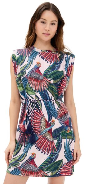 FARM Rio Macaw Flight Mini T-Shirt Dress Macaw Flight Pink M