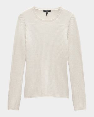 Audrina Ribbed Crewneck Sweater