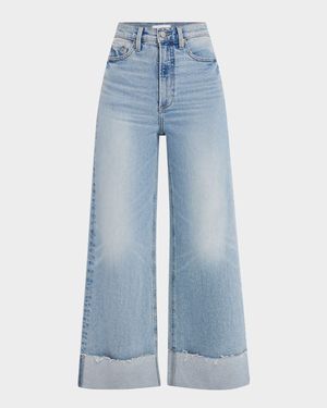 Lana High-Rise Ultra-Wide Jeans with Cuffed Hem