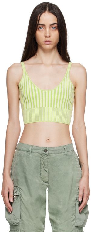 John Elliott Yellow Scoop Neck Tank Top
