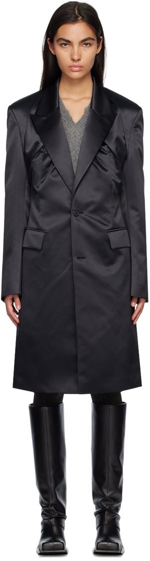 We11done Black Single-Breasted Coat
