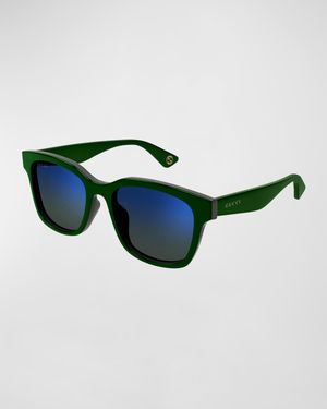 Men's Rectangle Acetate Sunglasses
