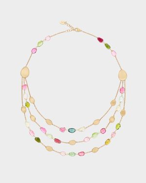 Lunaria 18K Tourmaline Three Strand Collar