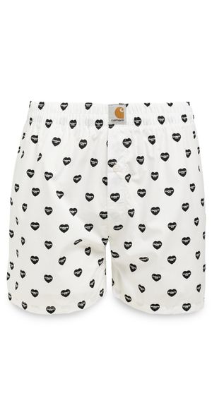 Carhartt WIP Cotton Heart Print Boxers White / Black XXL