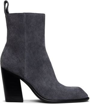Alexander Wang Gray Throttle 95mm Ankle Boots