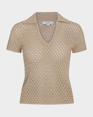 Short-Sleeve Macrame Top