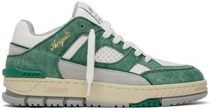 Axel Arigato White & Green Area Lo Sneakers